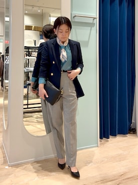 「NOLLEY'S LIGHT（ノーリーズライト）のアイテム（ジャケット/アウター）」を使った、shiraさん（レディース・155cm）の春コーディネート