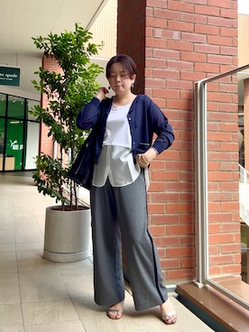 「リラックスパンツ」｜shiraさん（レディース・155cm）の夏コーディネート