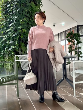 「アイテム（ブルゾン）」を使った、shiraさん（レディース・155cm）の秋コーディネート