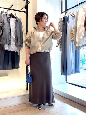 「MICO COULIER（ミコクリエ）のアイテム」を使った、shiraさん（レディース・155cm）の春コーディネート