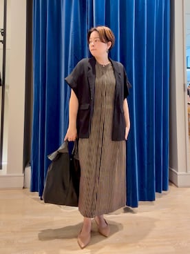 「アイテム（テーラードジャケット）」を使った、shiraさん（レディース・155cm）の夏コーディネート