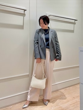 「NOLLEY'S LIGHT（ノーリーズライト）のアイテム（ジャケット/アウター）」を使った、shiraさん（レディース・155cm）の冬コーディネート