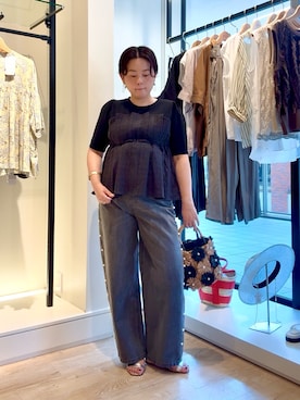 「Tシャツ/カットソー」｜shiraさん（レディース・155cm）の夏コーディネート