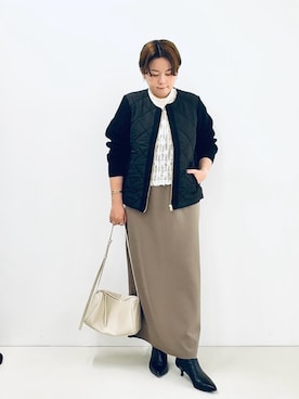 「アイテム（ブルゾン）」を使った、shiraさん（レディース・155cm）の夏コーディネート