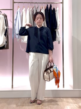 「MICO COULIER（ミコクリエ）のアイテム」を使った、shiraさん（レディース・155cm）の春コーディネート