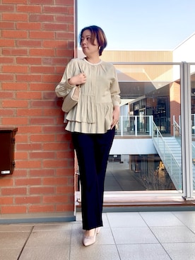 「NOLLEY’S（ノーリーズ）のアイテム」を使った、shiraさん（レディース・155cm）の冬コーディネート