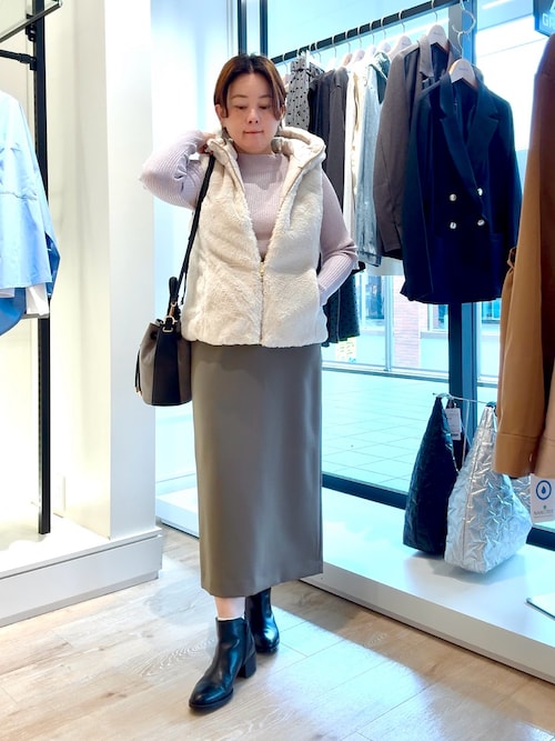 ファイングロス×ファー リバーシブルベスト（ブルゾン）｜MICO COULIER