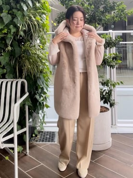 「NOLLEY'S LIGHT（ノーリーズライト）のアイテム（ジャケット/アウター）」を使った、shiraさん（レディース・155cm）の冬コーディネート