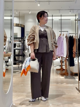 「MICO COULIER（ミコクリエ）のアイテム」を使った、shiraさん（レディース・155cm）の春コーディネート