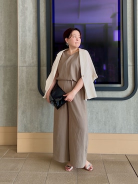 「アイテム（テーラードジャケット）」を使った、shiraさん（レディース・155cm）の夏コーディネート