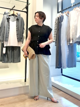 「MICO COULIER（ミコクリエ）のアイテム」を使った、shiraさん（レディース・155cm）の春コーディネート