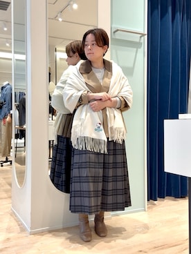 「アイテム（トレンチコート）」を使った、shiraさん（レディース・155cm）の秋コーディネート