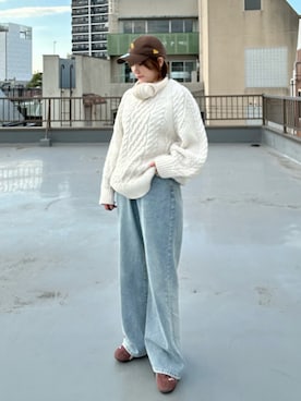 「アイテム（ヘッドフォン/イヤホン）」を使った、Yuinaさん（レディース・162cm）の秋コーディネート