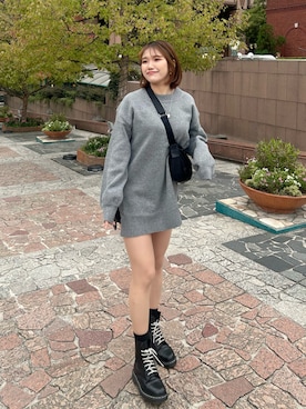 「アイテム（ボディバッグ/ウエストポーチ）」を使った、Yuinaさん（レディース・161cm）の秋コーディネート