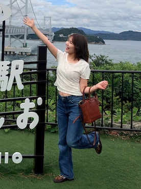 「COACH（コーチ）のアイテム」を使った、Yuinaさん（レディース・162cm）の秋コーディネート