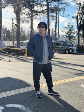 「Jordan（ジョーダン）のアイテム」を使った、DK.SiMRさん（メンズ・166cm）の冬コーディネート