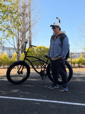 「CHUMS（チャムス）のアイテム」を使った、DK.SiMRさん（メンズ・166cm）の冬コーディネート