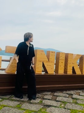 「ADRER（アドラー）のアイテム（スラックス）」を使った、Yutoさん（メンズ・174cm）の夏コーディネート