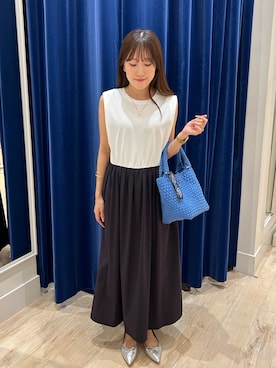 「NOLLEY’S（ノーリーズ）のアイテム（ワンピース/ドレス）」を使った、ayakaさん（レディース・156cm）の夏コーディネート