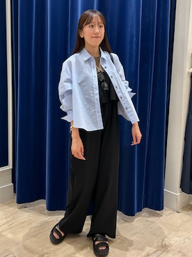 「シンプルコーデ」｜「アイテム（サロペット/オーバーオール）」を使った、ayakaさん（レディース・156cm）の夏コーディネート
