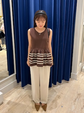 「アイテム（カチューシャ）」を使った、ayakaさん（レディース・156cm）の夏コーディネート