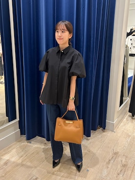 「ブラウスコーデ」｜「アイテム（アクセサリー）」を使った、ayakaさん（レディース・156cm）の夏コーディネート