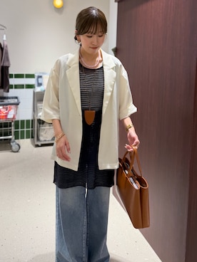 「NOLLEY’S（ノーリーズ）のアイテム（アクセサリー）」を使った、ayakaさん（レディース・156cm）の春コーディネート