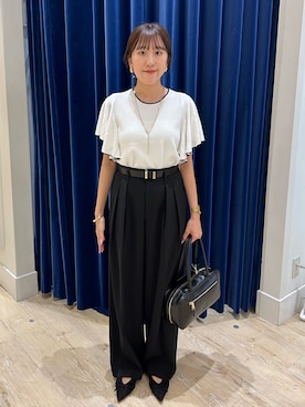 「NOLLEY’S Sophi（ノーリーズソフィ）のアイテム（パンツ）」を使った、ayakaさん（レディース・156cm）の夏コーディネート