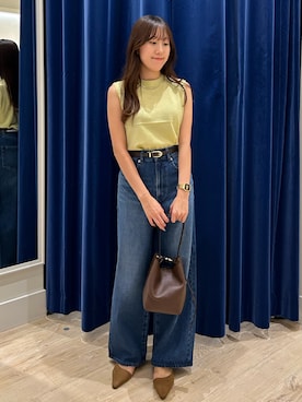 「バギーデニム」｜ayakaさん（レディース・156cm）の秋コーディネート