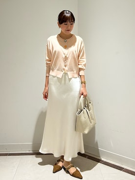 「NOLLEY’S（ノーリーズ）のアイテム（スカート）」を使った、ayakaさん（レディース・156cm）の春コーディネート