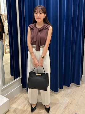 「NOLLEY’S Sophi（ノーリーズソフィ）のアイテム（パンツ）」を使った、ayakaさん（レディース・156cm）の夏コーディネート