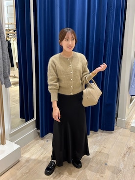 「ヘアリーニット」｜ayakaさん（レディース・156cm）の秋コーディネート