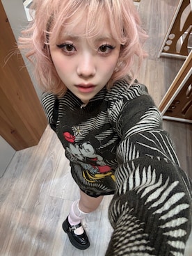 「Desigual（デシグアル）のアイテム（パーカー、ブラック系）」を使った、slinkyさん（レディース・150cm）の夏コーディネート