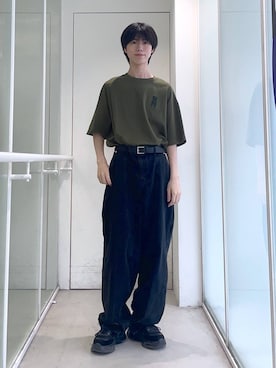 「LIFE WORK（ライフワーク）のアイテム（トップス）」を使った、daikiis2さん（メンズ・177cm）の夏コーディネート