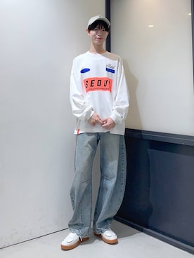 「ALAND（エーランド）のアイテム（キャップ）」を使った、daikiis2さん（メンズ・177cm）の秋コーディネート