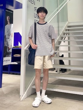 「ALAND（エーランド）のアイテム（パンツ）」を使った、daikiis2さん（メンズ・177cm）の夏コーディネート