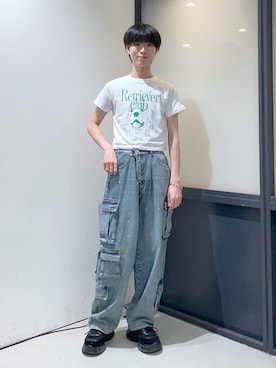 「NOT4NERD（ノットフォーナード）のアイテム（デニムパンツ）」を使った、daikiis2さん（メンズ・177cm）の夏コーディネート