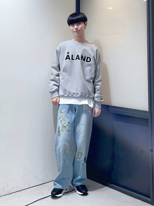 トレーナー スウェット 「UNISEX」ALAND／アップリケロゴ プルオーバー レディース メンズ セール】【UNISEX】ALAND／アップリケロゴ プルオーバー