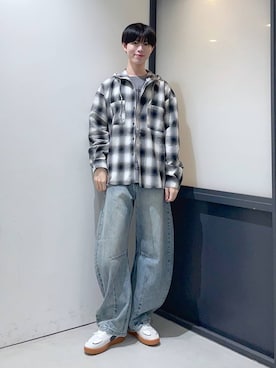 「3.3 Field Trip （3.3フィールドトリップ）の3.3 Field Trip／バレルレッグデニム（デニムパンツ、ブルー系）」を使った、daikiis2さん（メンズ・177cm）の秋コーディネート