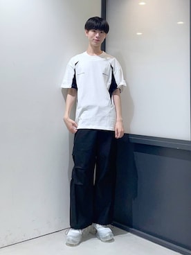 「3.3 Field Trip （3.3フィールドトリップ）の3.3 Field Trip／ドロストタックパンツ（その他パンツ、ブラック系）」を使った、daikiis2さん（メンズ・177cm）の夏コーディネート
