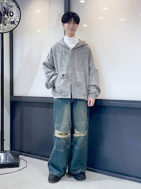 「NOT4NERD（ノットフォーナード）のアイテム」を使った、daikiis2さん（メンズ・177cm）の冬コーディネート