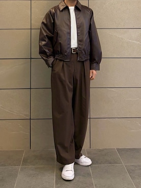 「FRED PERRY（フレッドペリー）のアイテム」を使った、Hugoさん（メンズ・170cm）の冬コーディネート