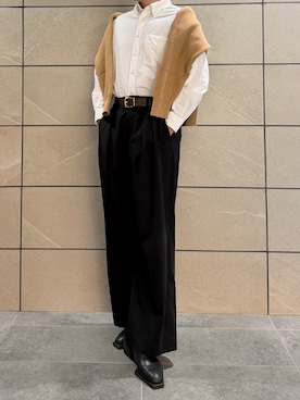 「HARE（ハレ）のアイテム（パンツ）」を使った、Hugoさん（メンズ・170cm）の冬コーディネート