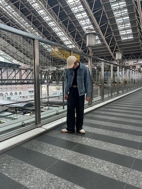 「gicipi（ジチピ）のGICIPI　LUPO（ニット/セーター）」を使った、村山　凜さん（メンズ・172cm）の冬コーディネート