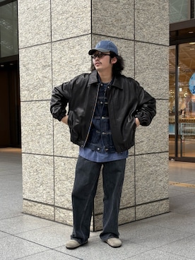 「URBAN RESEARCH（アーバンリサーチ）のアイテム（メガネ）」を使った、村山　凜さん（メンズ・172cm）の秋コーディネート