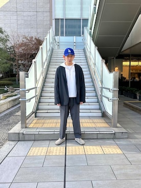 村山　凜さん（メンズ・172cm）の冬コーディネート