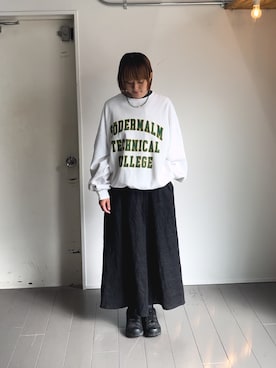 「アイテム（スウェット）」を使った、NATSUMIさん（レディース・160cm）の夏コーディネート