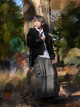 「REFLEM（レフレム）のアイテム」を使った、むいらともつまさん（メンズ・167cm）の冬コーディネート