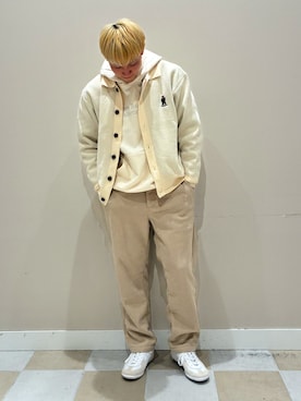 「アイテム（カーディガン/ボレロ）」を使った、かわさん（メンズ・171cm・10代）の冬コーディネート