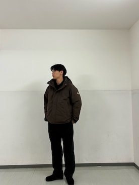 「アイテム（その他アウター、ブラウン系）」を使った、keirikey21さん（メンズ・178cm）の冬コーディネート